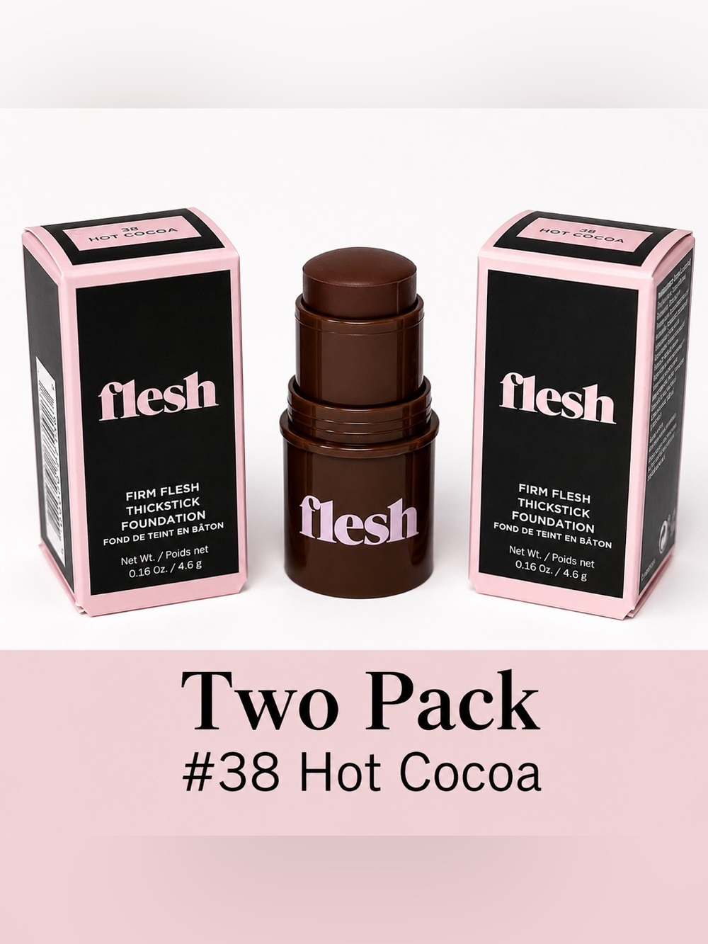 TWO PACK Flesh Firm Flesh Thickstick Foundation by Revlon Hot Cocoa #38